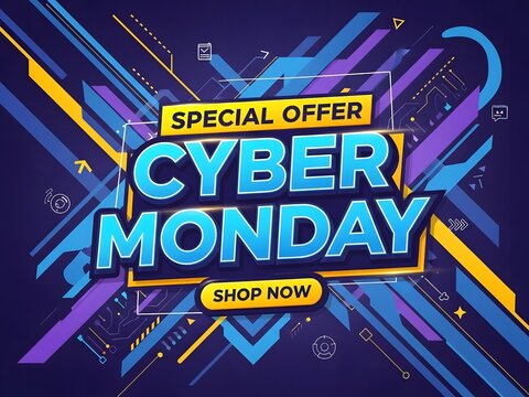 Cyber monday special offer shop now banner