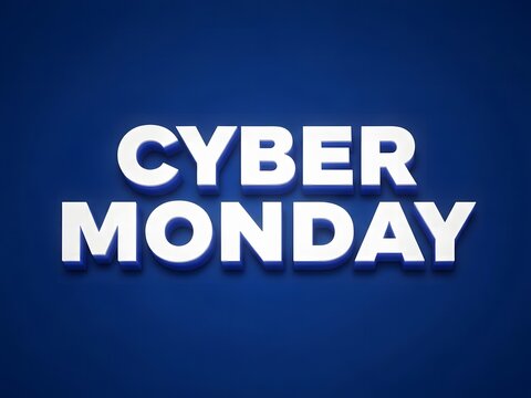 Cyber monday text in futuristic style