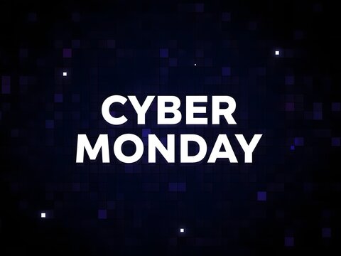 Cyber monday text on digital background