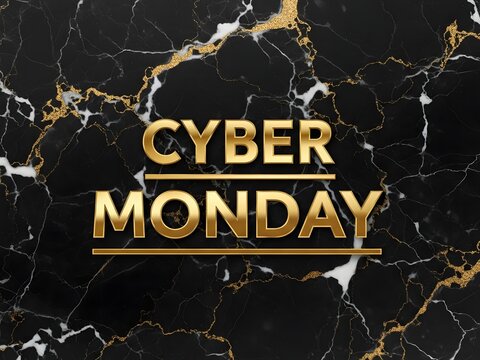Cyber monday text on cracked digital background