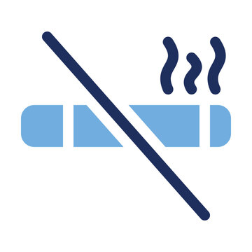 No Smoking Cigarette Prohibition Duo Tone Icon