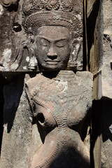 Obraz premium ruined khmer hindu and buddhist temple (preah khan) in angkor in siem reap in cambodia 
