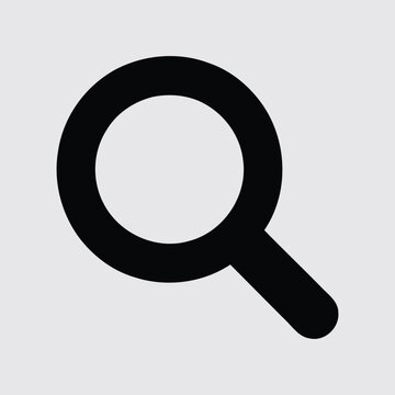 Search icon with magnifying glass for web find and loupe symbol vector illustration
