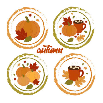 Vintage Autumn Stamps Collection