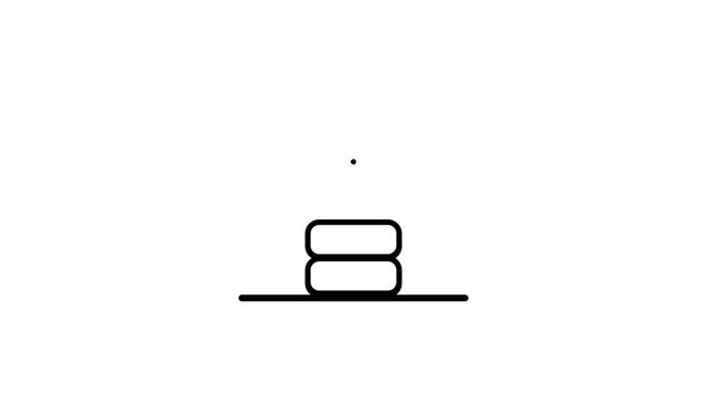 Two small stacked rectangular blocks with sparkle marks shining brightly above them symbolizing balance, stability, and a refined structural design