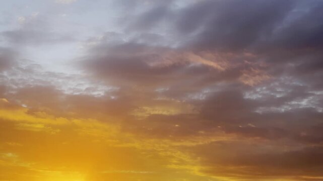Deep Orange Reflected Sunlight on Clouds
