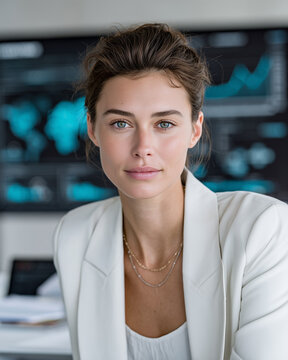 Female Venture Capitalist Meeting Startup Founder &mdash; Professional Investment Discussion Portrait

