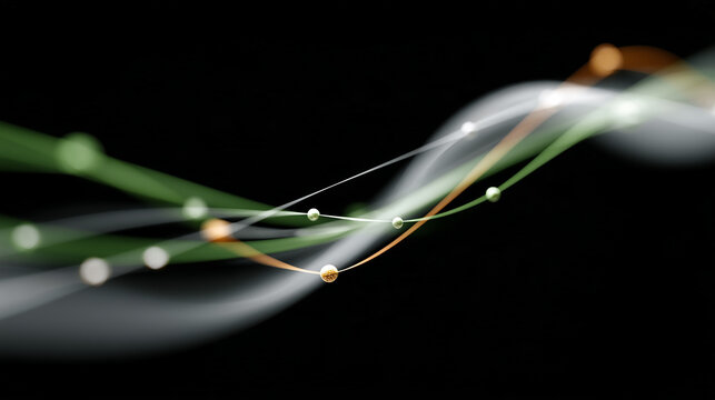 Glowing Green Ascending Stock Chart on Black &mdash; Minimalist Financial Growth Visualization

