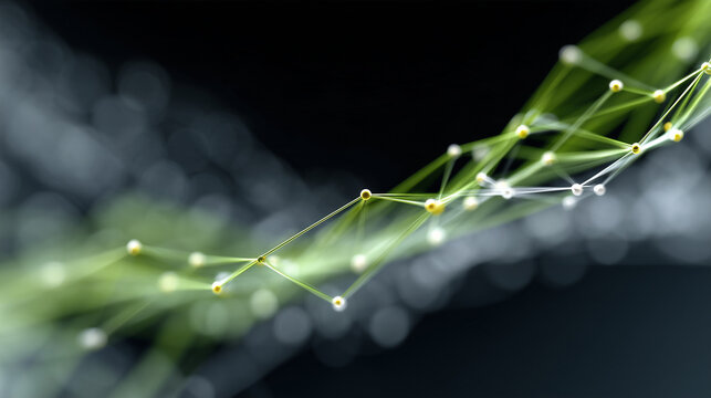 Glowing Green Ascending Stock Chart on Black &mdash; Minimalist Financial Growth Visualization

