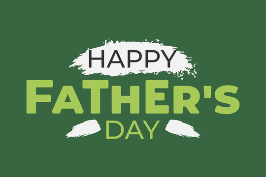 Happy father s day lettering with textured elements on green background