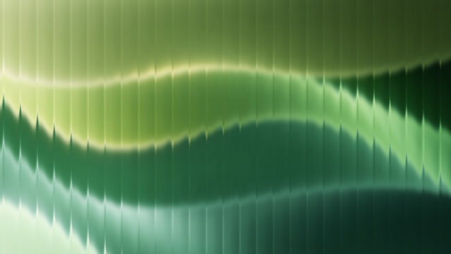 Luxurious green and lime abstract background with frosted fractal glass texture and elegant wavy distortion creating a premium presentation backdrop and copy space.