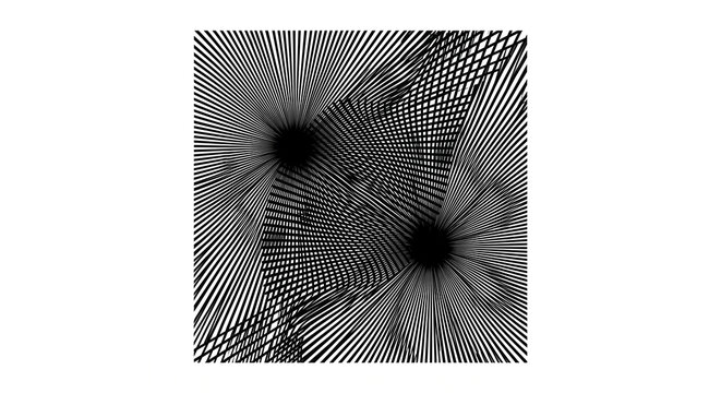 Abstract Kinetic Op Art Moire Radial Interference Frequency Waves Background