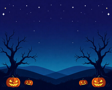 ハロウィンのかぼちゃのランタンと背景