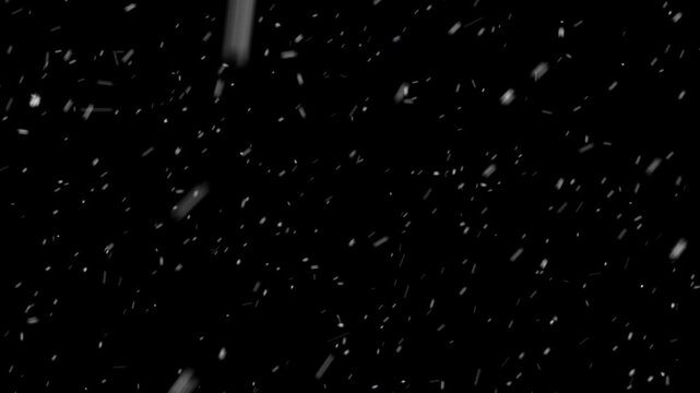 Realistic winter snowstorm blizzard falling snow overlay background loop for video production