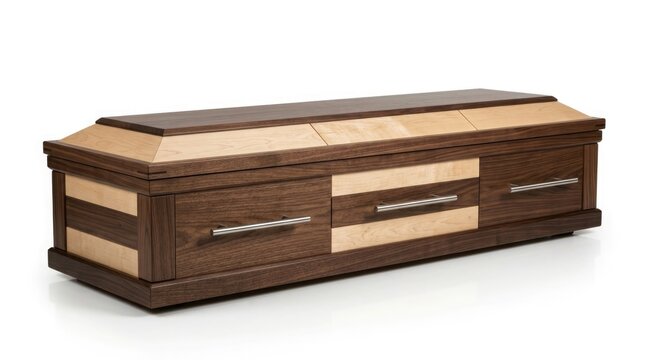 An antique wooden coffin a detailed examination of historical burial practices and craftsmanship from the past