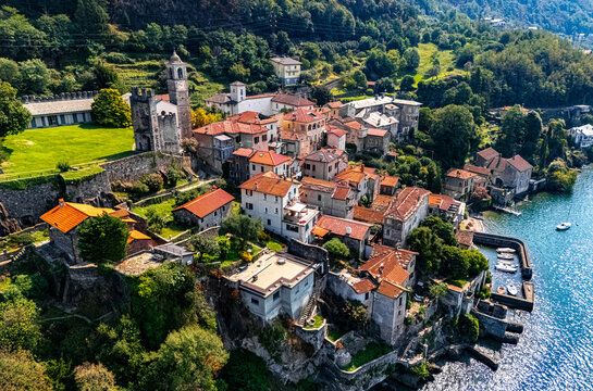 View of Corenno Plinio near Dervio by Lake Como, Italy