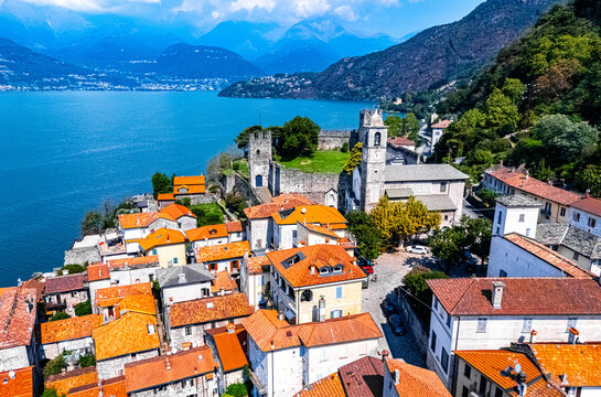 View of Corenno Plinio near Dervio by Lake Como, Italy