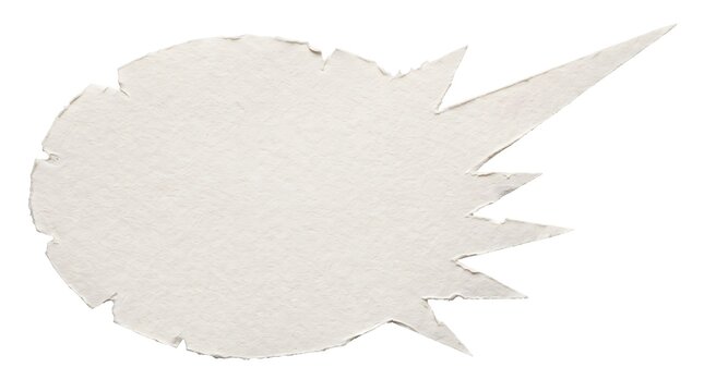 A delicate pale speech bubble crafted from paper suggesting communication and thoughtful expression