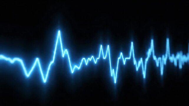Digital sine audio wave display for sound visualisation