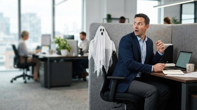 Professional Businessman Working at Modern Office Desk