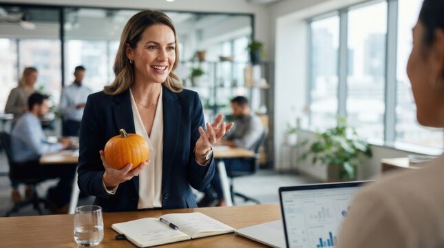 Professional Business Meeting in Modern Office Setting