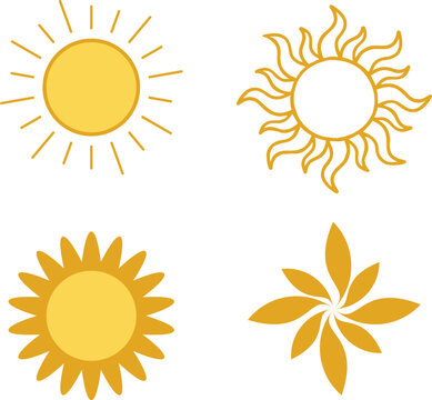set of sun icons