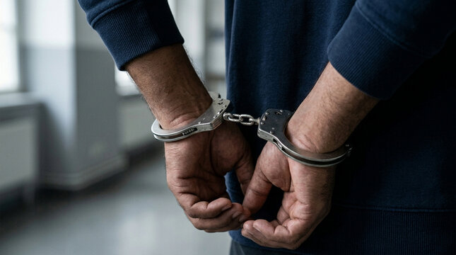 Man in Handcuffs Arrested