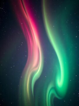 Aurora-like wisps of gamma rays dance across the cosmos, abstract lines, celestial beauty