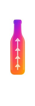 Bottleneck diagram with arrow icon clipart image isolated on white background, Illustration, Flowchart