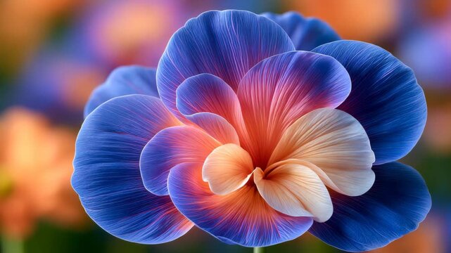 Violet to White Flower Petals Macro Transition
