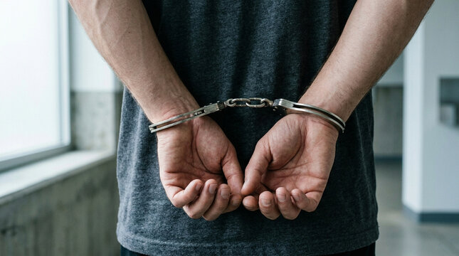 Man in Handcuffs Arrested, Criminal Justice, Law Enforcement, Caught Suspect