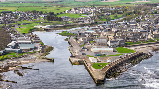 Aerial view of Thurso River moth