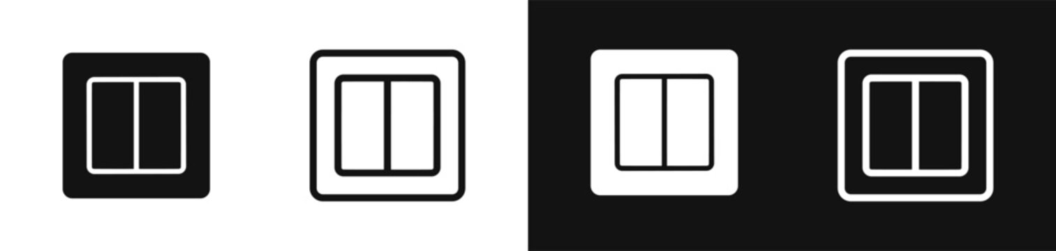 Light switch electricity power button vector illustration icon