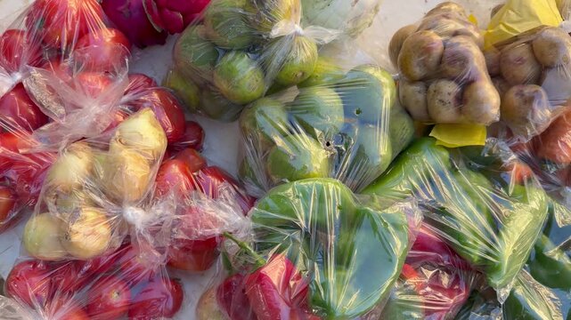 fresh vegetables in a market