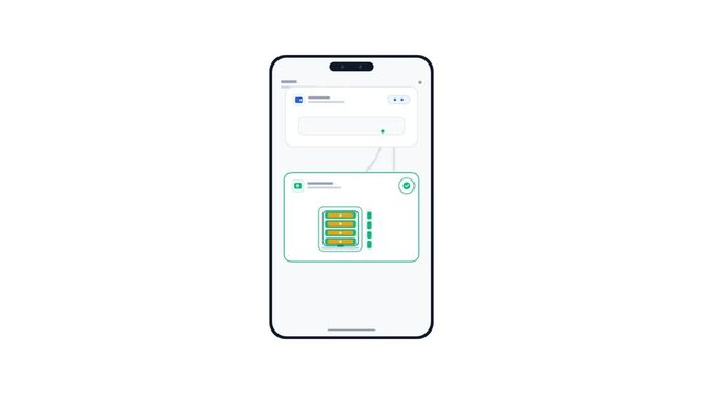 Smartphone Mobile SIM Card Activation Success Interface Illustration
