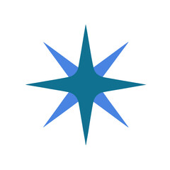 Fototapeta premium Two overlapping starburst shapes