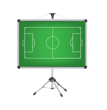 Football Soccer Tactics Board on Tripod for Coaching and Team Strategy