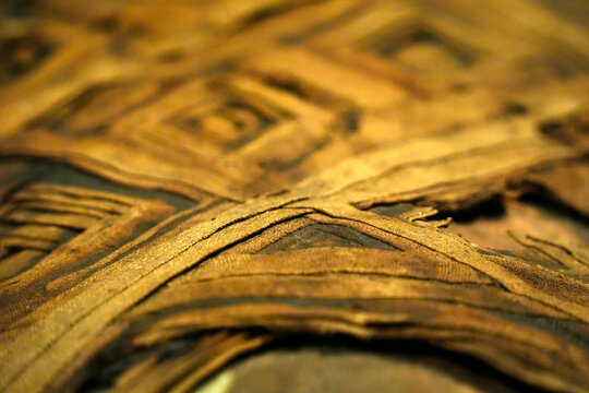 Ancient Egyptian Mummy Linen Wrapping Close Up Detail