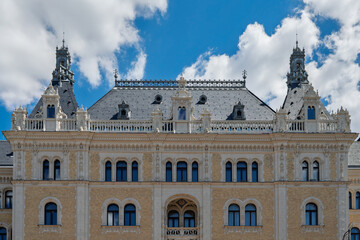 Twin corner towers and gabled roofline of Drechsler Palace overlooking Andrassy Avenue in central Budapest © Guillaume Angleraud