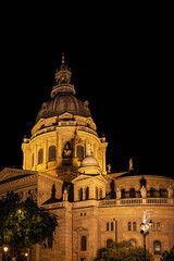 Statues and a small cupola crown the gallery beneath the main dome of St Stephen's Basilica in Budapest, Hungary © Guillaume Angleraud