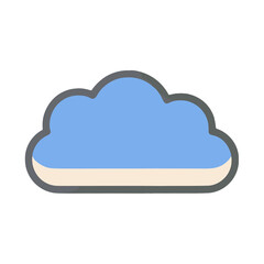 Fototapeta premium Blue cloud icon
