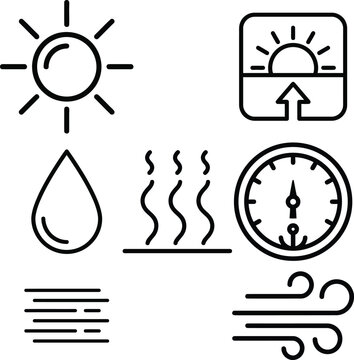 set of vector icons of water