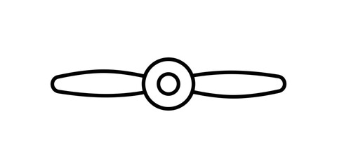 Simple outline drawing of a propeller, suitable for aviation or nautical themes. © SAJID