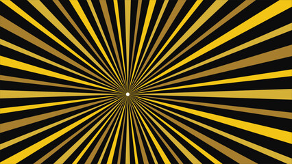 Obraz premium Vector black and gold sunray background. Glowing light rays for web and social media design.