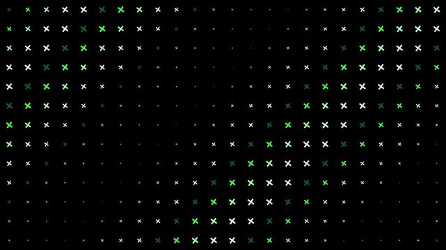 Green and White Star Pattern on Black: A dark background is filled with a mesmerizing pattern of small, glowing green and white star-shaped elements.