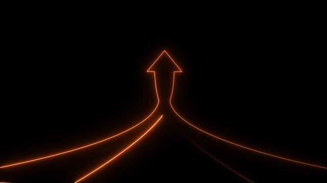 Two men walking arrow up on opposite arrow paths merging into one large upward arrow, representing visionary leadership, ambition, motivation, unity, business growth, success - 3d render...
