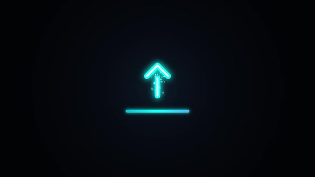 Abstract Minimalist Cloud Upload Animation Seamless Motion Loop 4K