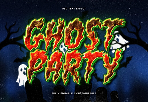 Fiery  Halloween Spooky Text Effect