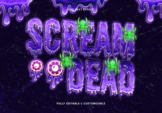Slime Horror Text Effect