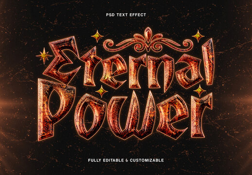 Rustic Metal Gothic Text Effect